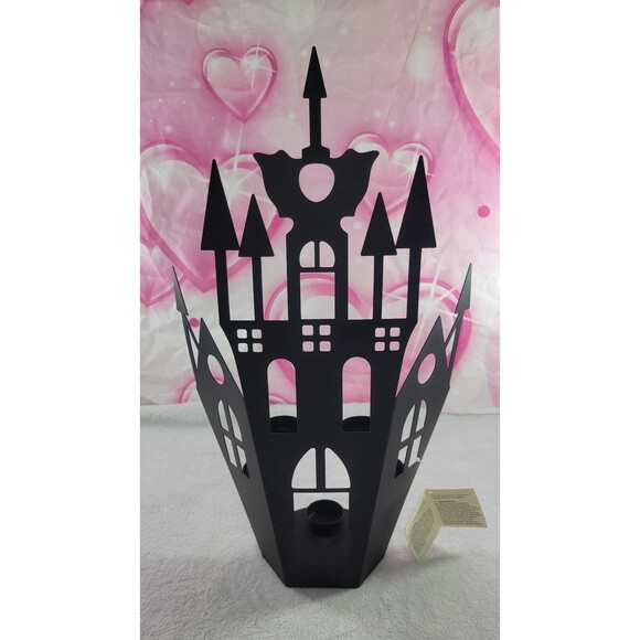 NWT 19" Black Metal Haunted House Tealight Candle Holder 5-Count Halloween 2024 - Picture 2 of 4